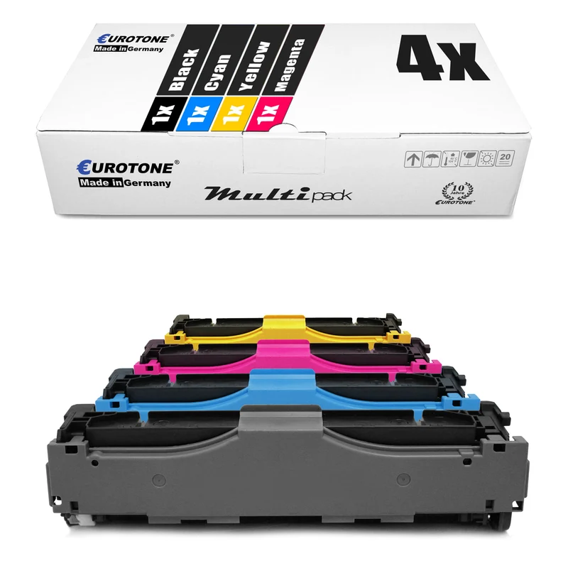4x toner alternativo per Canon 046H BK CMY: 1254 nero + 002 ciano + 1253 magenta + 1252 giallo