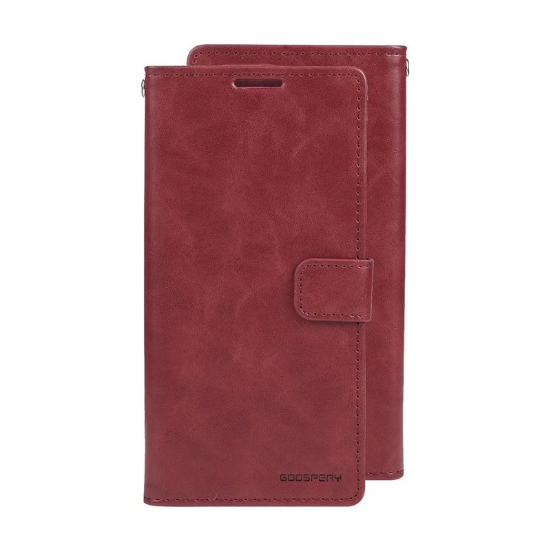Goospery Bluemoon Diary Wallet Case for iPhone 17 Pro - Wine, Non-Magsafe
